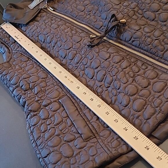 Casual identity  sz M brown zip front drawstring waist vest - Picture 6 of 7